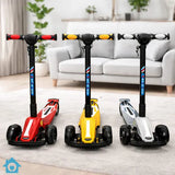 3-Wheel Kids Kick Scooter – Racing Edition with Extra-Wide Wheels & Adjustable Handlebar