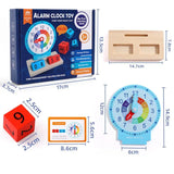 Wooden Alarm Clock – Educational Toy for Kids