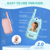 2Pcs Rechargeable Kids Video Walkie Talkie