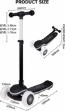 Premium Foldable 3-Wheel Kids Scooter with Multi-Zone LED Lights