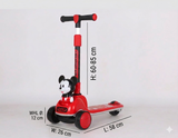 Mickey Mouse Clubhouse Adventure 3-Wheel Kick Scooter - Red & Black with LED Wheels