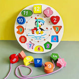 Wooden puzzle clock for kids