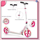 LuminaGlide Pro | Foldable LED Kick Scooter with Dual Braking System