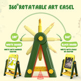 Art Easel Dual Sided Magnetic Drawing Board-24pcs
