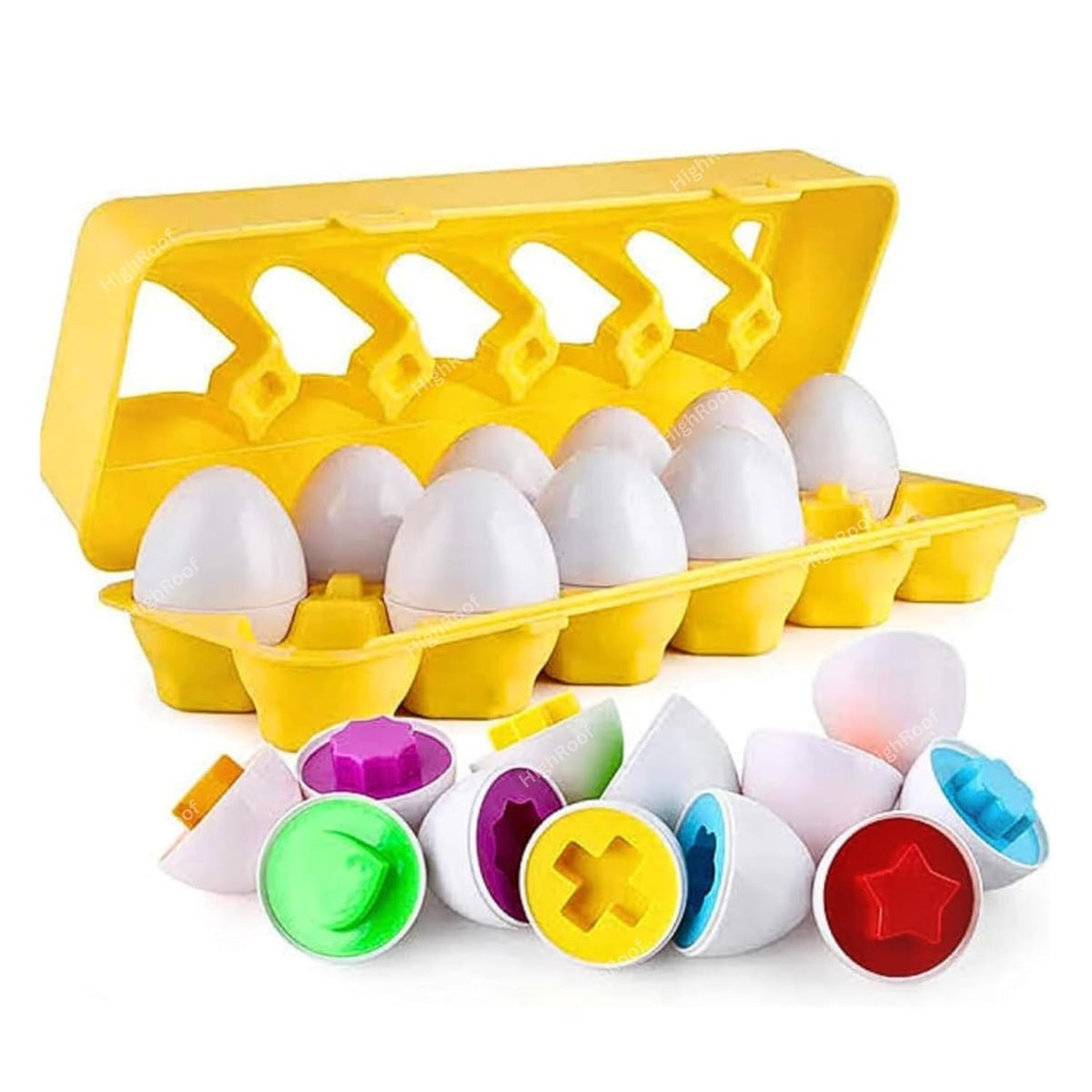 Matching Eggs Color Recognition & Shape 12 Pieces