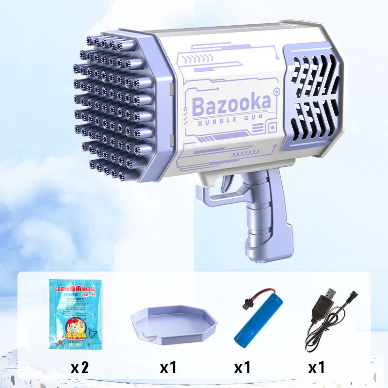 Automatic Cell Operated Bubble Machine Gun 69 Holes - KidoKraze