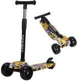3-Wheel Kids Graffiti Kick Scooter with LED Flashing Wheels