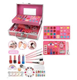 Unicorn Makeup Kit for Girls - Washable Kids Vanity Set with 37 Pieces and Travel Case