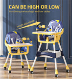 Dual-Height Convertible Station with Interactive Toy Bar & Locking Wheels