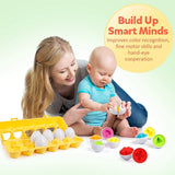 Matching Eggs Color Recognition & Shape 12 Pieces