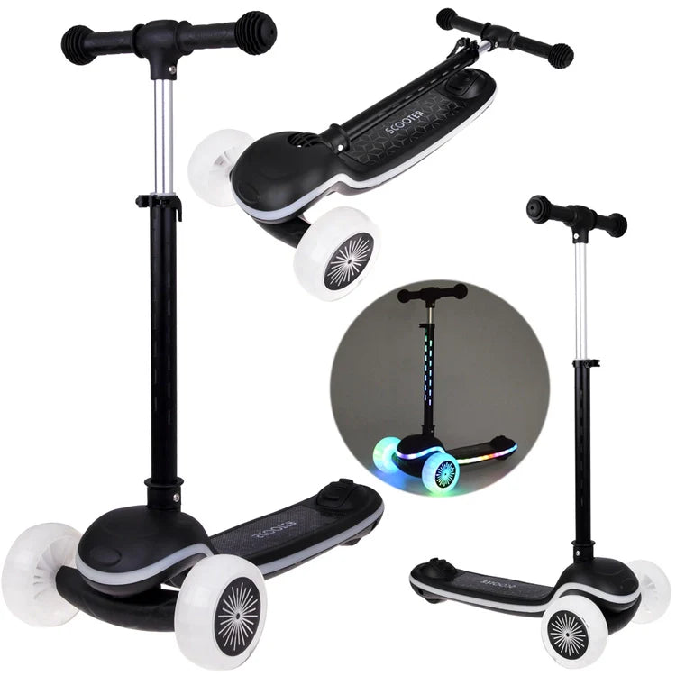 Premium Foldable 3-Wheel Kids Scooter with Multi-Zone LED Lights